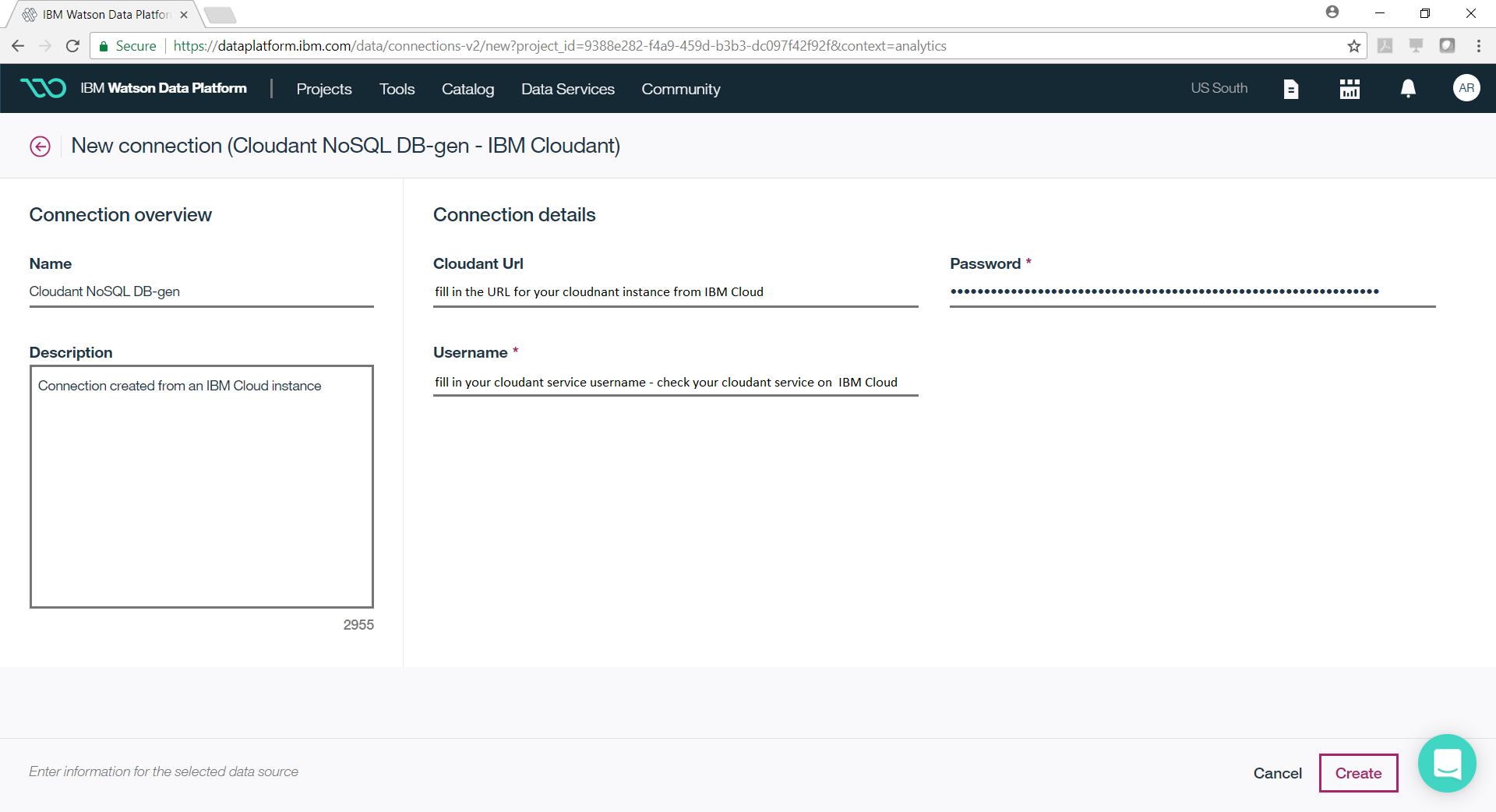 wdp-cloudant-connection